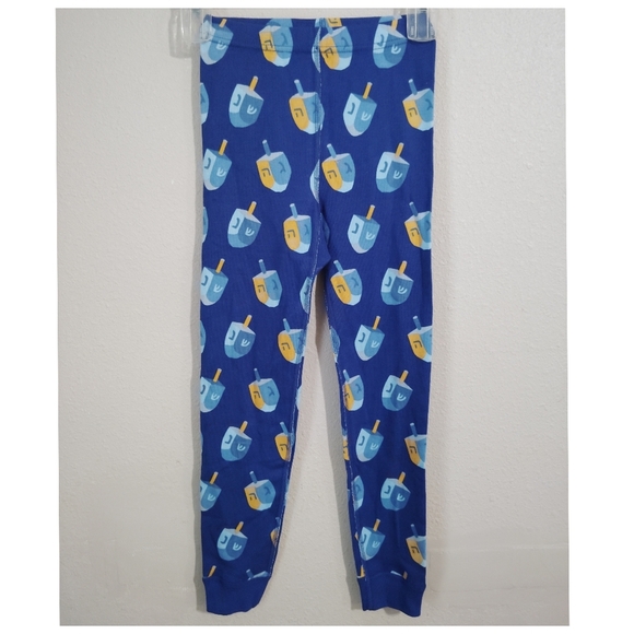 Hanna Andersson Blue Dreidel Hanukkah Pajama Set Size 6-7 - Picture 3 of 4